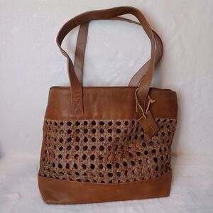 Brown Leather Tote Bag